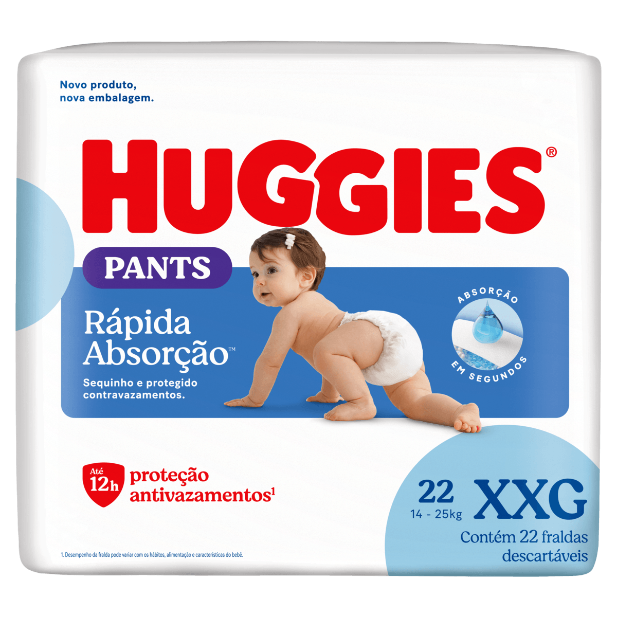 Fralda Huggies Roupinha Tripla Proteção 22 unidades XXG