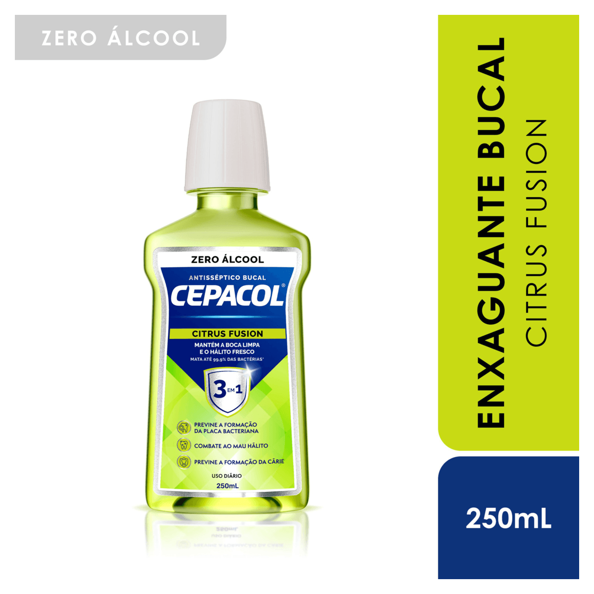 Enxaguante Bucal Cepacol Fusion 250 ml Citrus Sem Álcool Hypera