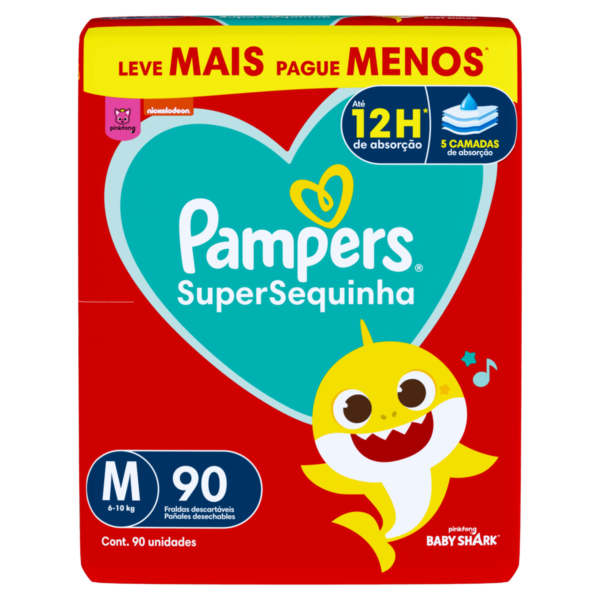 Fralda Pampers Supersec 90 Un M