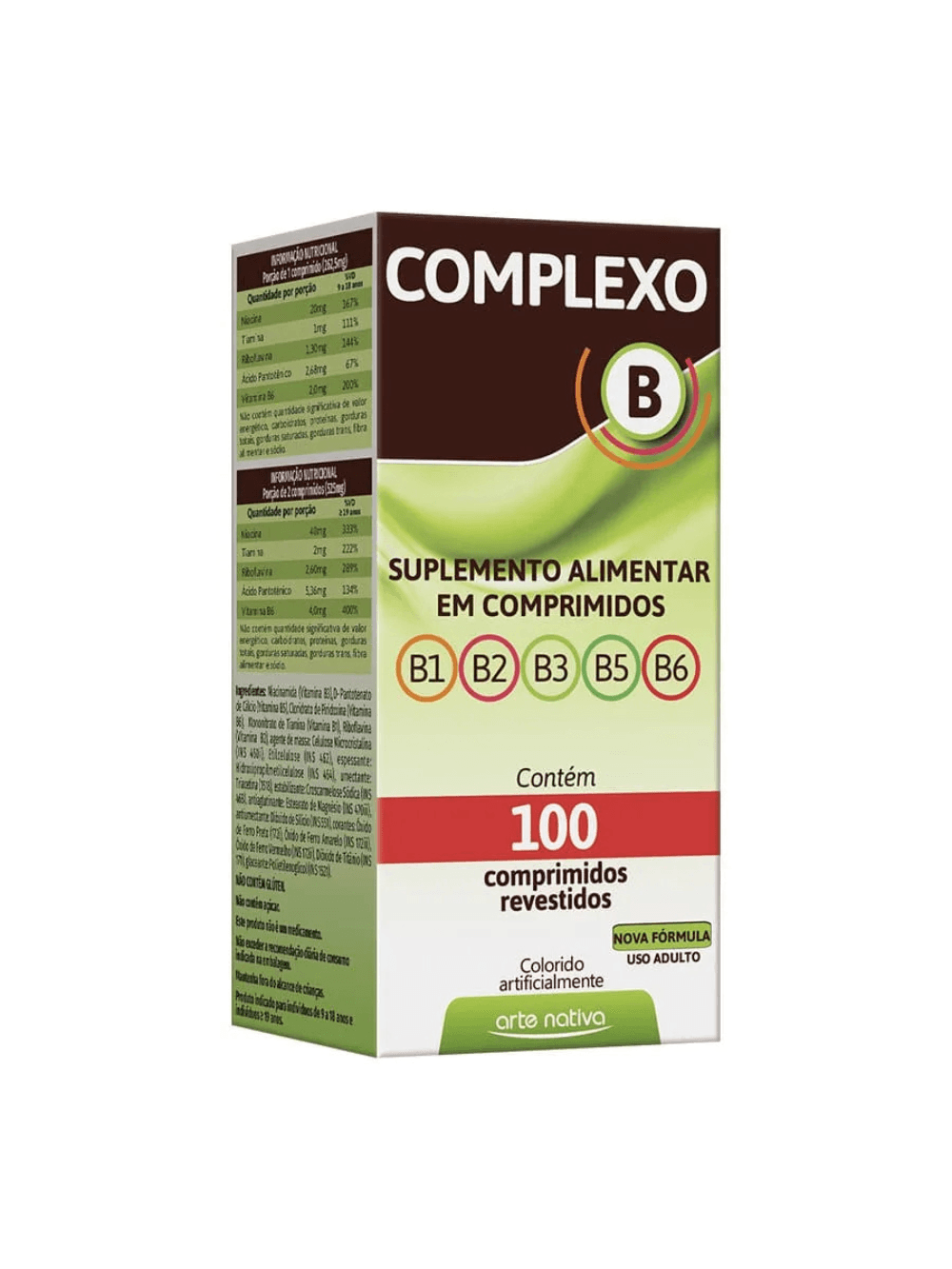Complexo B 100 Comprimidos Revestidos - Arte Nativa