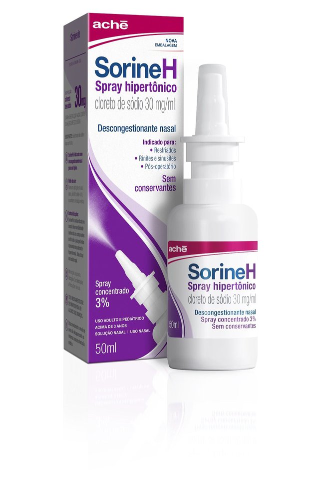 Sorine H 3% Descongestionante Nasal Spray Aché - 50Ml — Descongestionante Nasal Sorine H Aché 30Mg/Ml Spray 50Ml