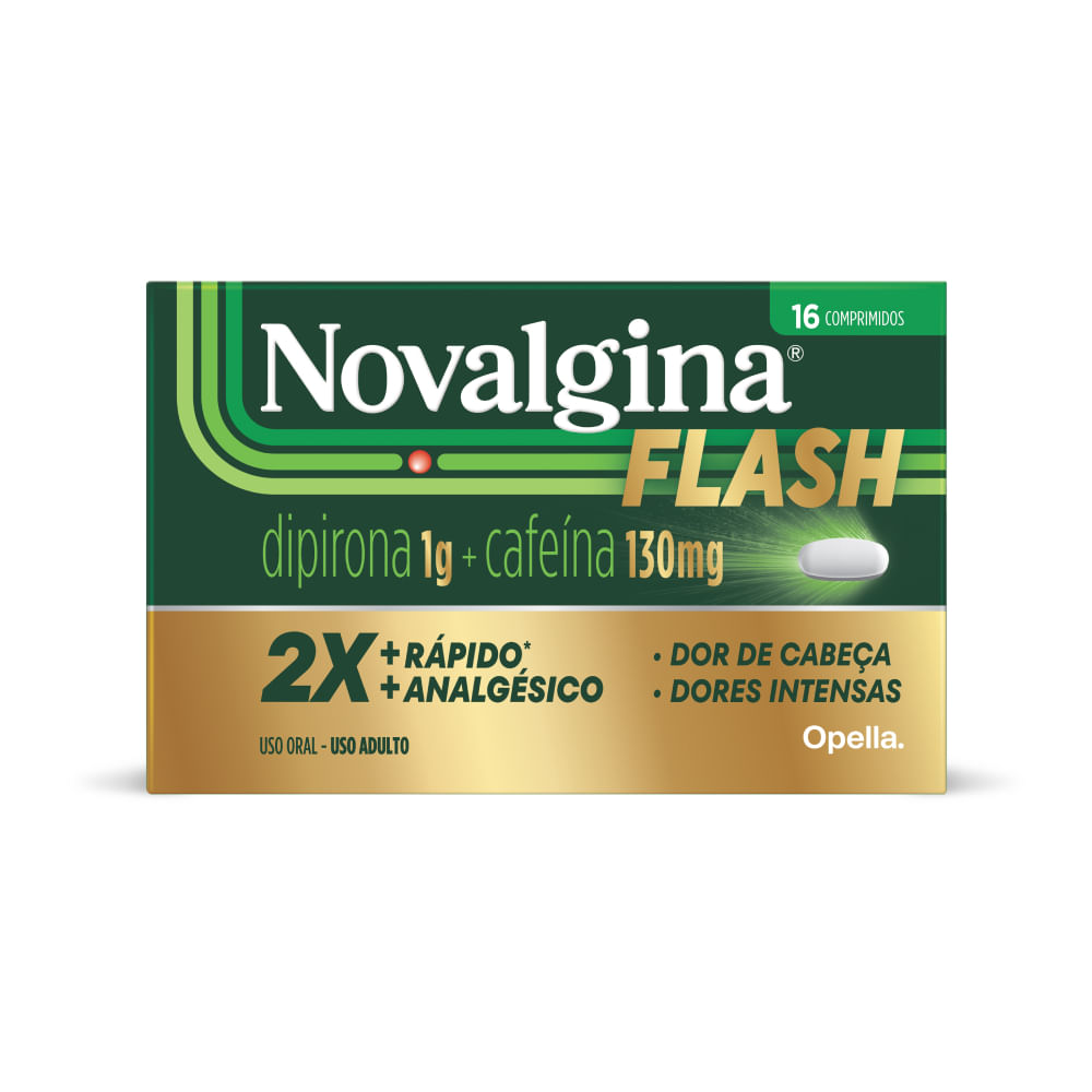 Novalgina Flash 1g + 130mg 16 Comprimidos - Opella