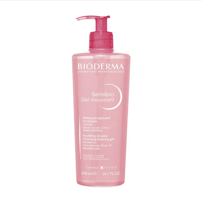 Gel de Limpeza Facial Micelar Bioderma Sensibio - 500ml