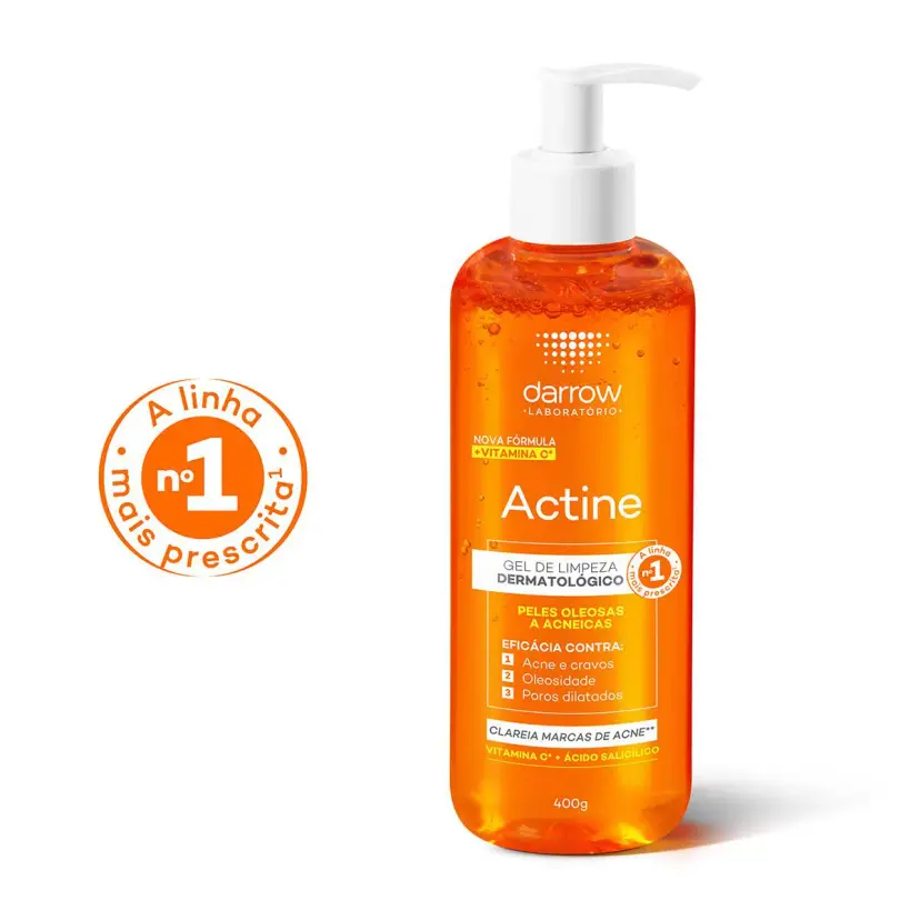 Gel de Limpeza Facial Darrow Actine Pele Oleosa e Acneica - 400g