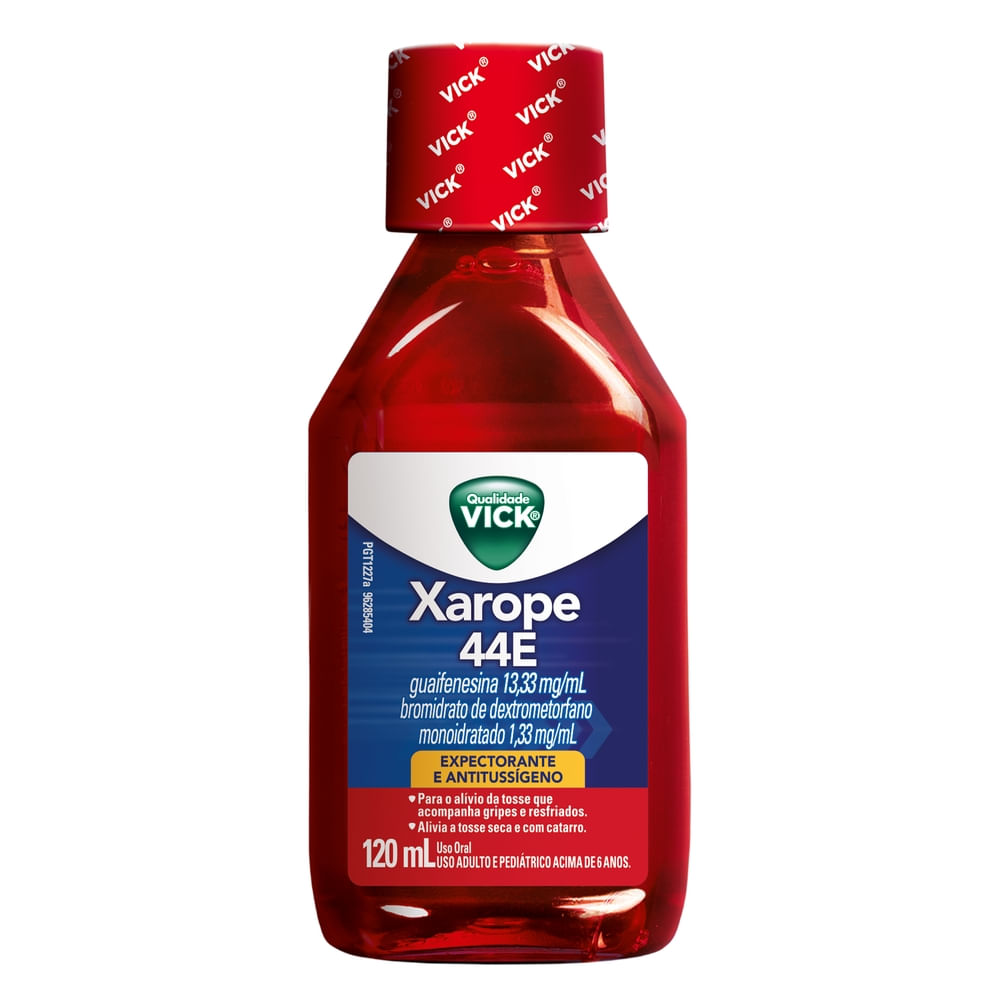 Xarope 44E Vick 13,33Mg/Ml + 1,33Mg/Ml Frasco 120Ml