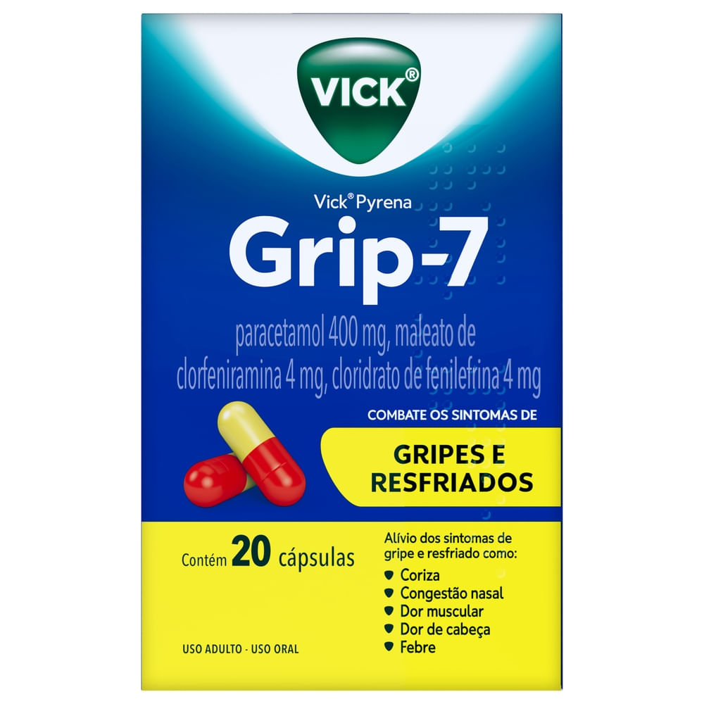 Vick Pyrena Grip-7 - 20 Cápsulas