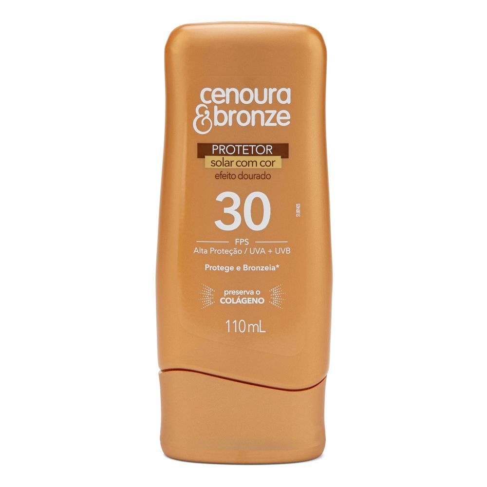 Protetor Solar com Cor FPS 30 Cenoura e Bronze - 110ml