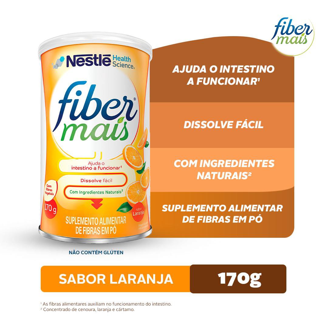 Fibermais Laranja 170G Suplemento Em Pó - Nestlé