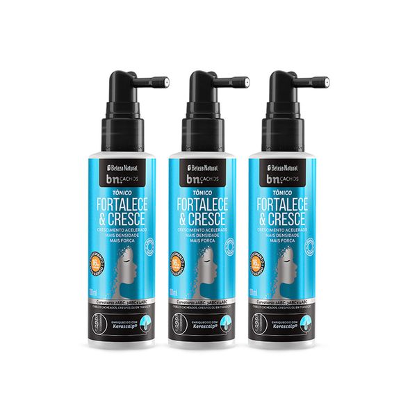 Kit Tônico Capilar Fortalece e Cresce 3x100ml Bn.Cachos