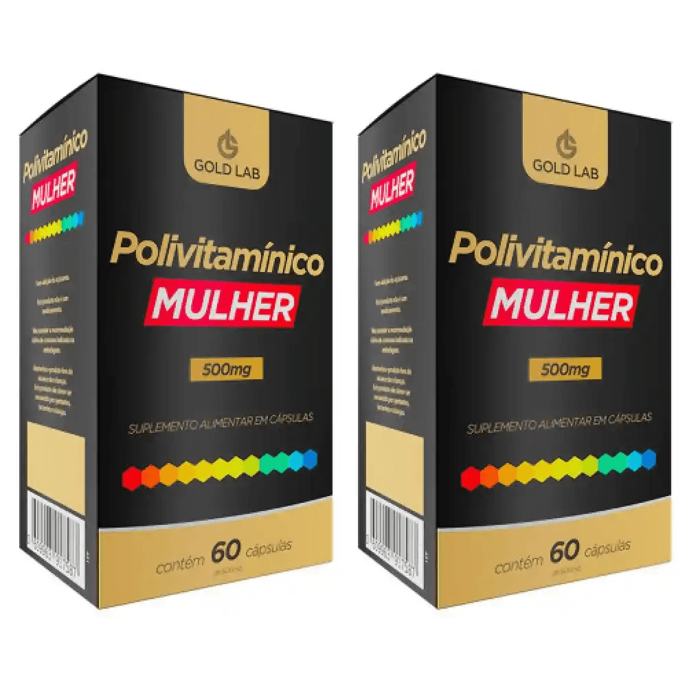 Polivitamínico Mulher Gold Lab 120 Cápsulas Kit 2 Unidades