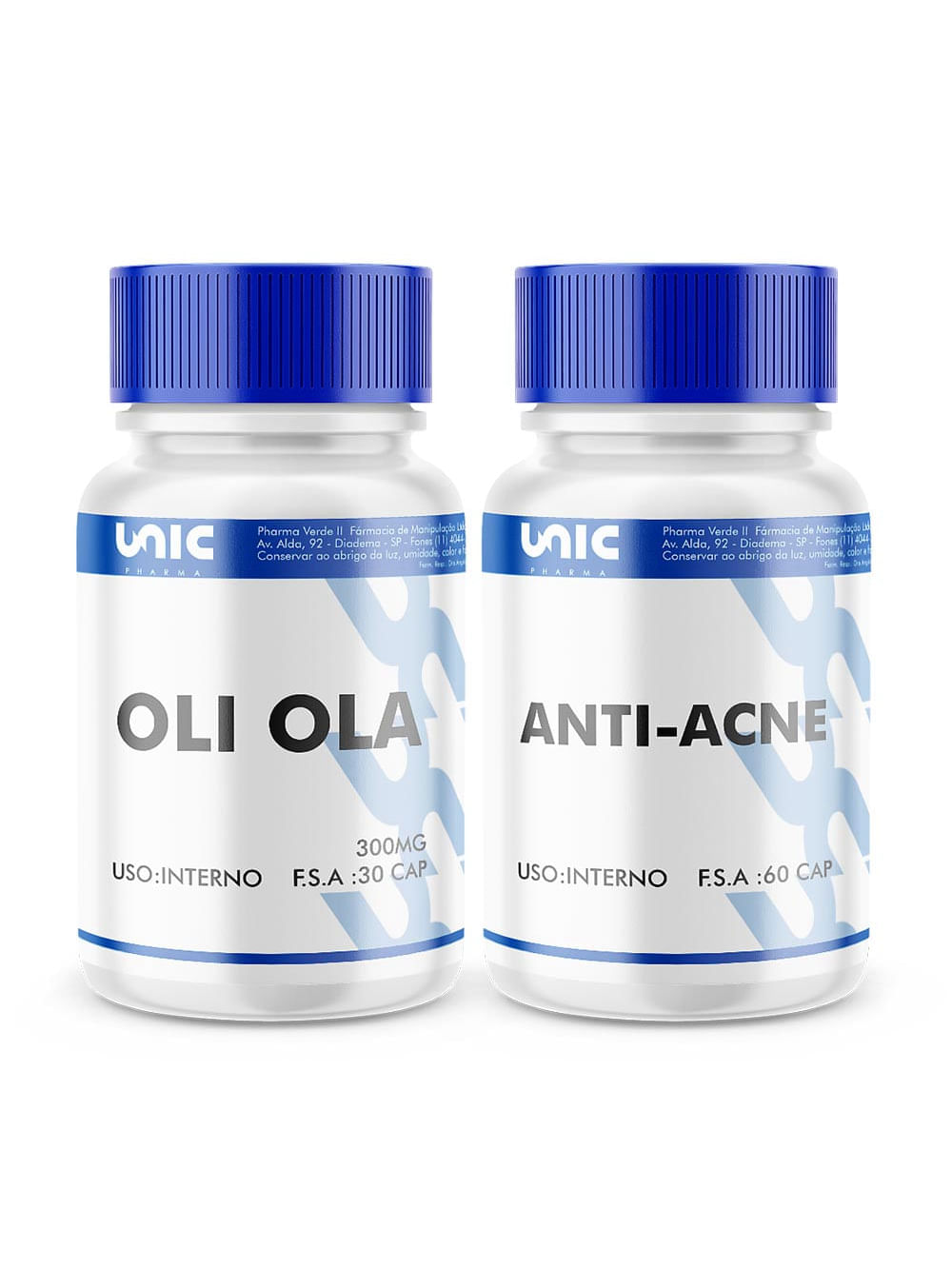 Kit Antioxidante Oli Ola 300mg + Anti Acne 90 Cápsulas Unicpharma
