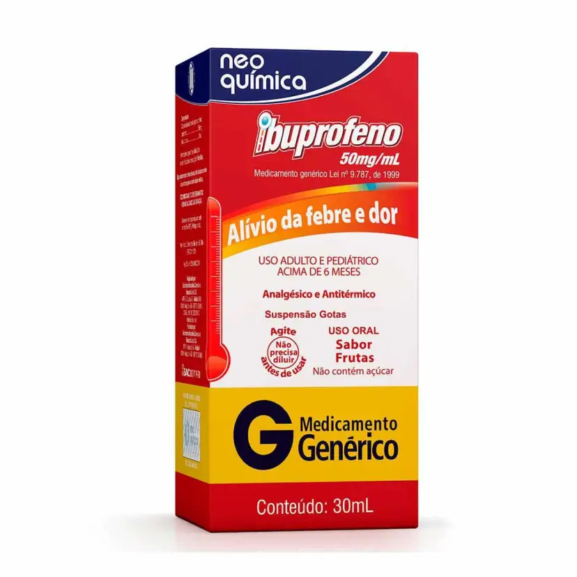 Ibuprofeno 50mg/ml Geolab Genérico Gotas 30ml