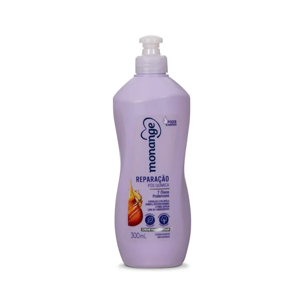 Creme para Pentear Monange Reparação Pós Química - 300ml