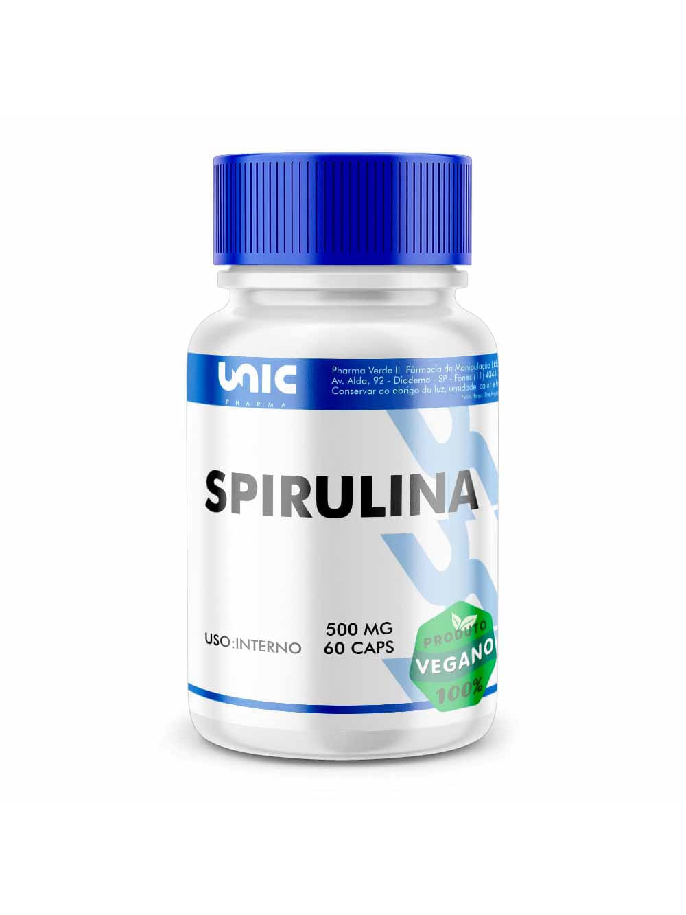 Spirulina 500Mg 60 Cápsulas Vegan