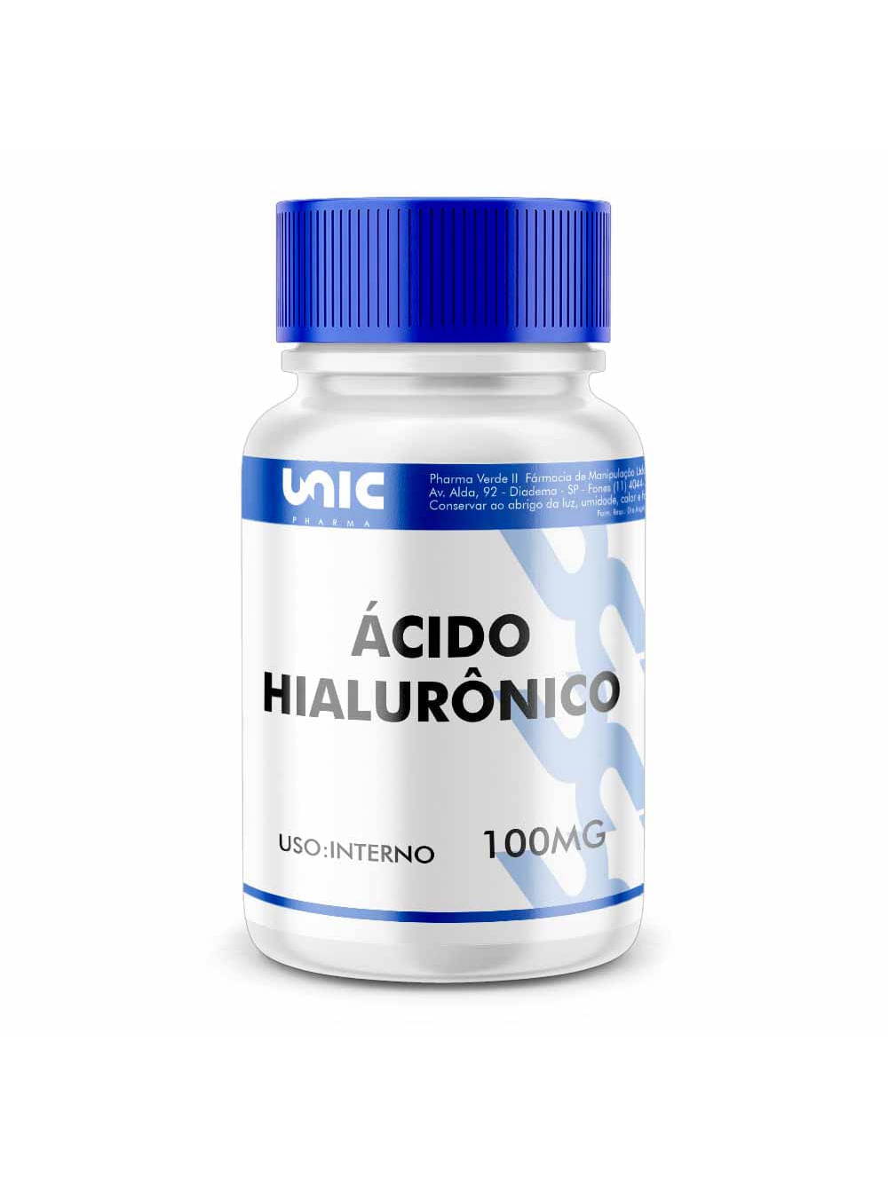 Ácido Hialurônico 100mg Suplemento Antioxidante 60 Cápsulas Unicpharma