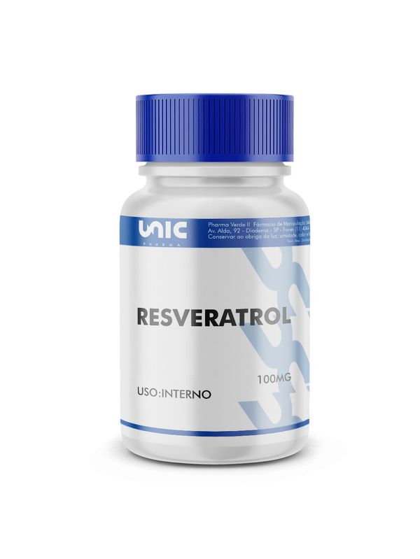 Suplemento Antioxidante Resveratrol 100mg 60 Cápsulas Unicpharma