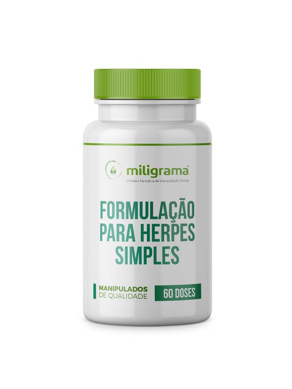 Suplemento para Herpes Lisina 500mg e Oliveira 500mg 60 Doses Miligrama