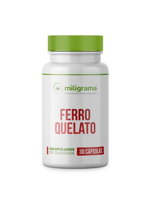 Ferro Quelato 50mg 30 Cápsulas Vegetais de Tapioca - Miligrama