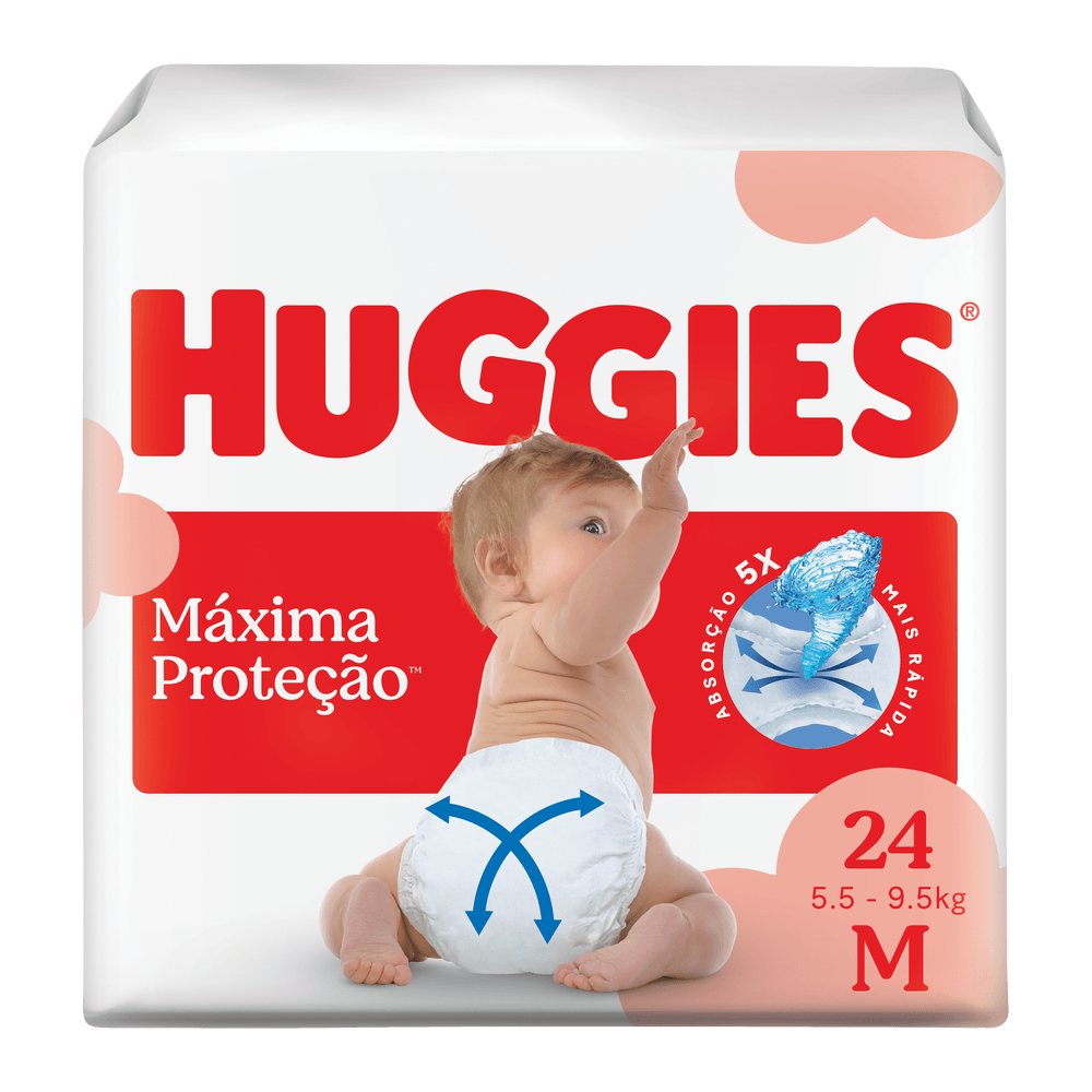 Fralda Huggies Máxima Proteção 24 Un M