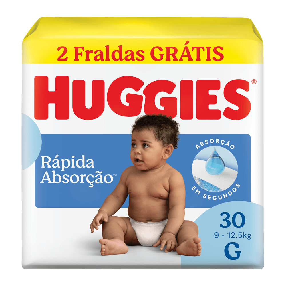 Huggies Fralda Rápida Absorção 30 Un G