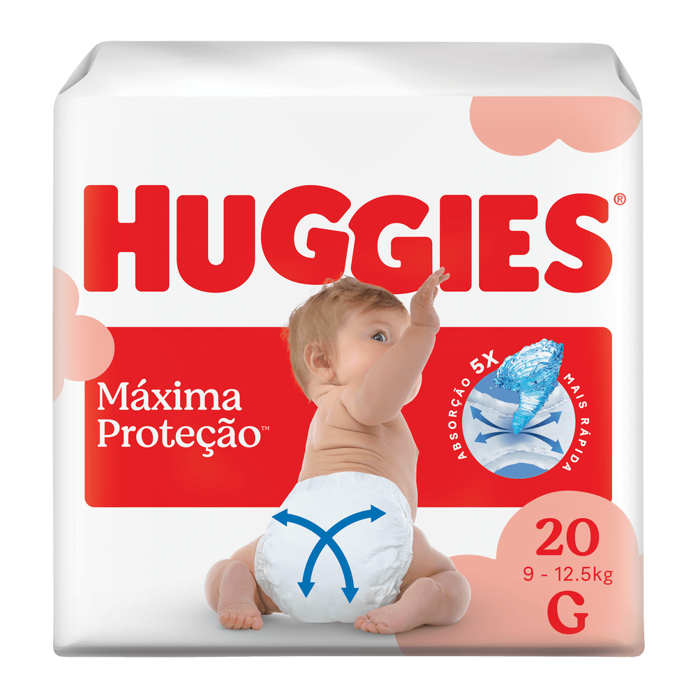 Fralda Huggies Máxima Proteção 20 Un G
