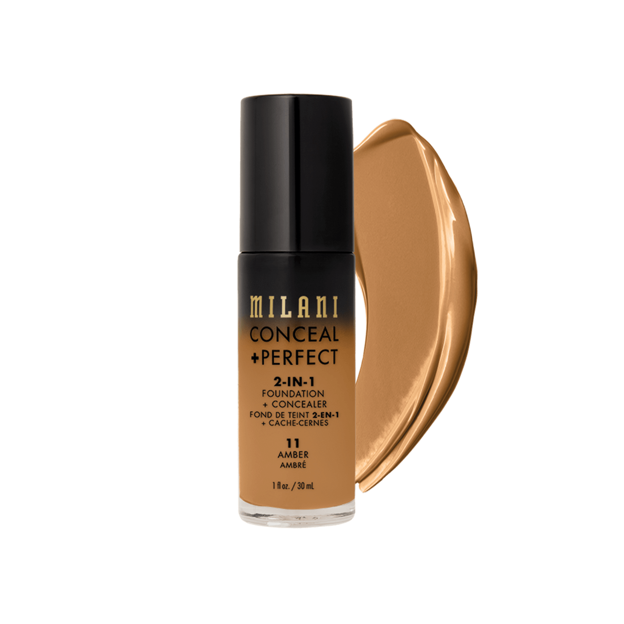 Base Líquida e Corretivo Milani Conceal + Perfect Amber 11 30ml