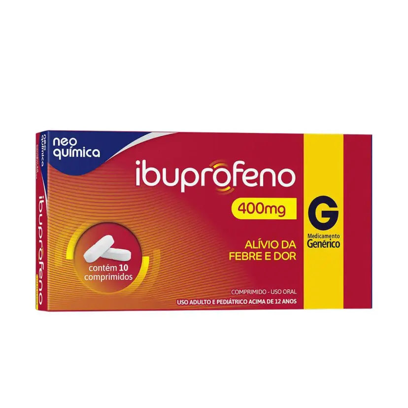 Ibuprofeno 400Mg 10 Comprimidos Revestidos - Neo Química