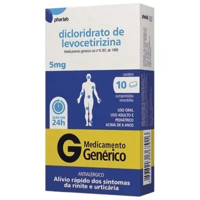 Levocetirizina 5mg 10 Comprimidos Revestidos - Pharlab