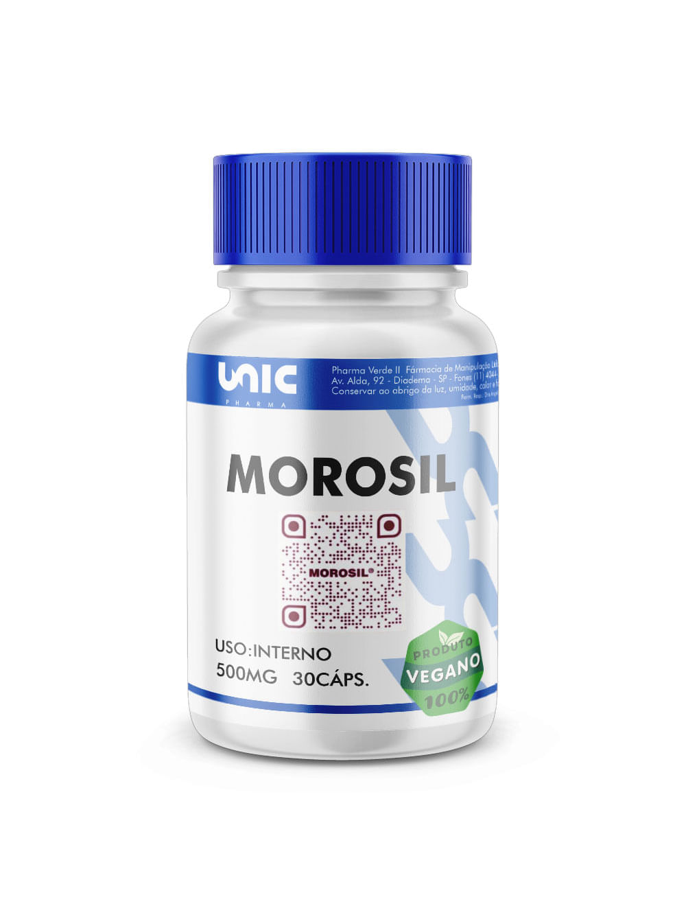 Morosil 500Mg Vegan 30 Cápsulas Com Selo De Autenticidade