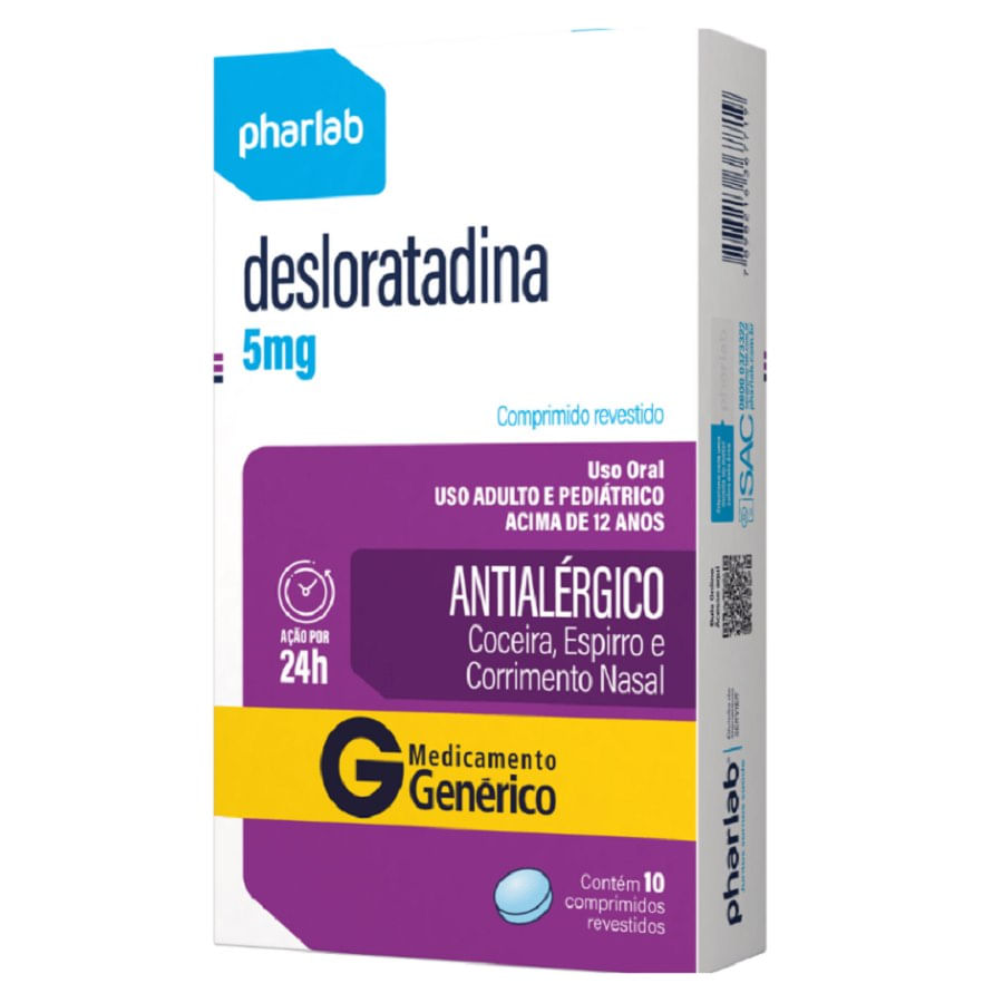 Desloratadina 5mg 10 comprimidos Biosintética Genérico