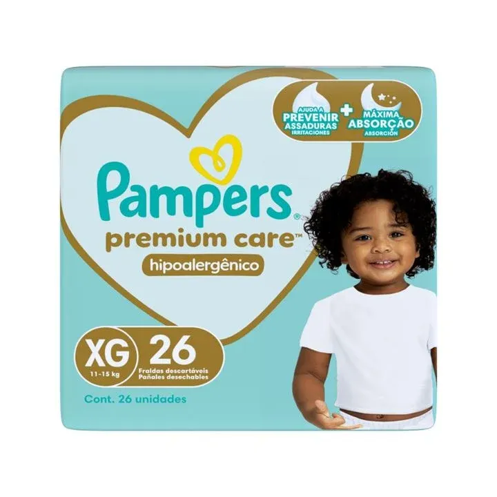 Fralda Pampers Premium Care 26 Un XG