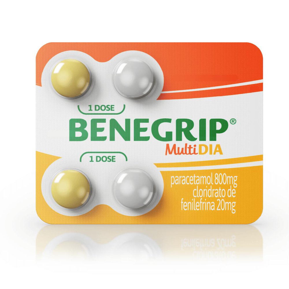 Antigripal Benegrip Multi Dia Blister 4 Comprimidos — Benegrip Multi Dia 04 Comprimidos