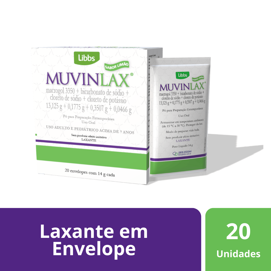 Muvinlax Pó 14G Limão - 20 Sachês