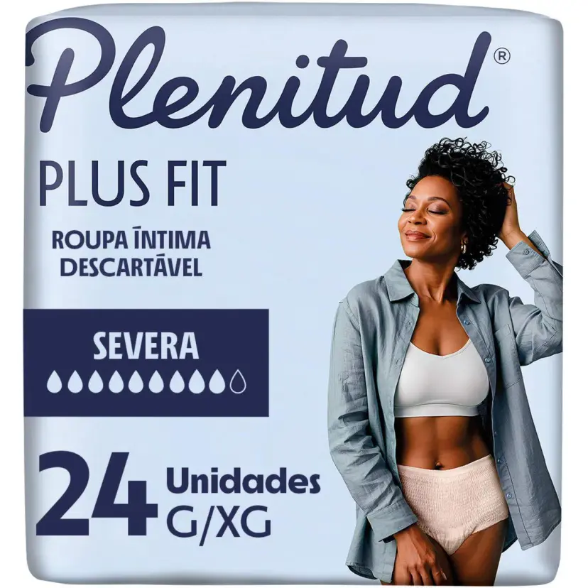 Plenitud Plus Fit Roupa Íntima para Mulheres G/XG - 24 Unidades