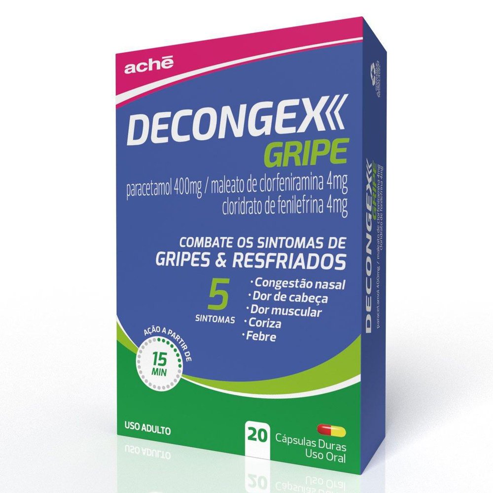 Decongex Gripe 20 Cápsulas Duras - Ache