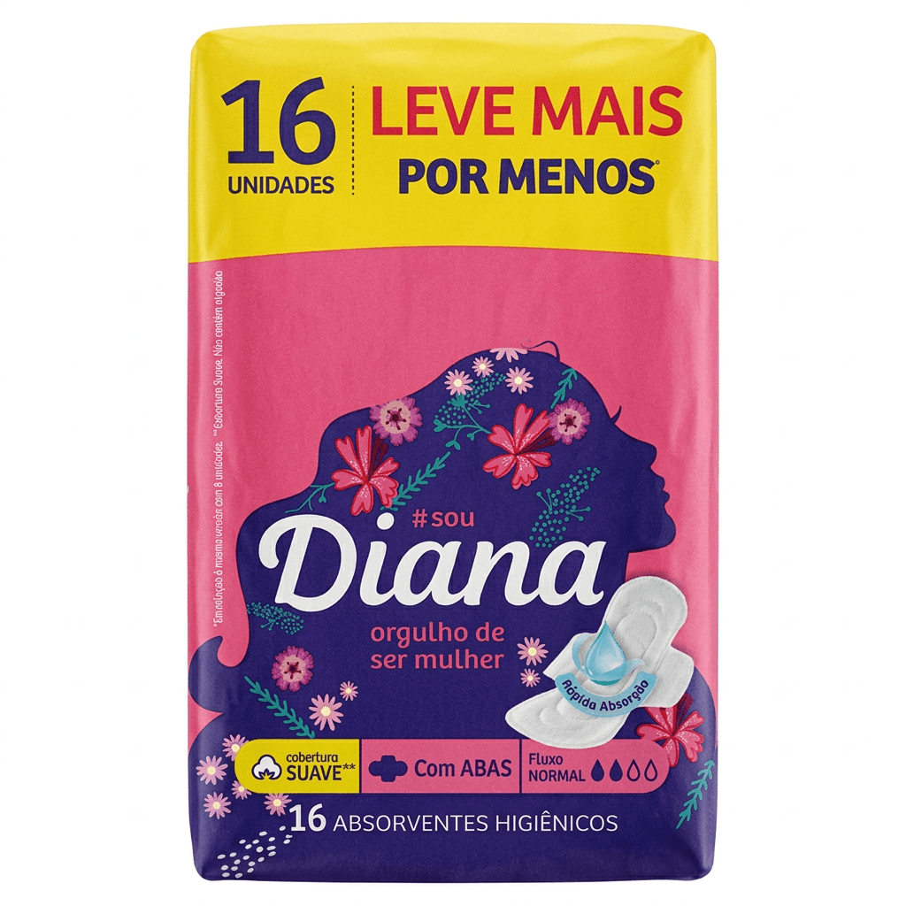 Absorvente Com Abas 16 Unidades - Diana