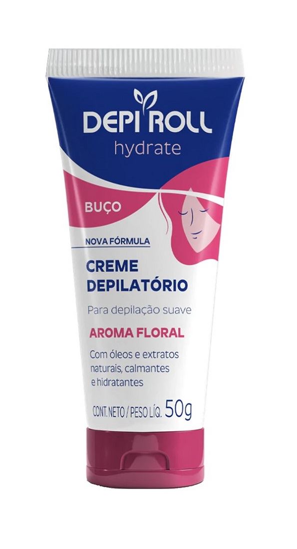 Creme Depilatório Facial Buço Hydrate Floral 50g Depi Roll