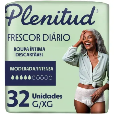 Plenitud Frescor Diário Roupa Íntima 2x mais Fresca G/XG - 32 Unidades