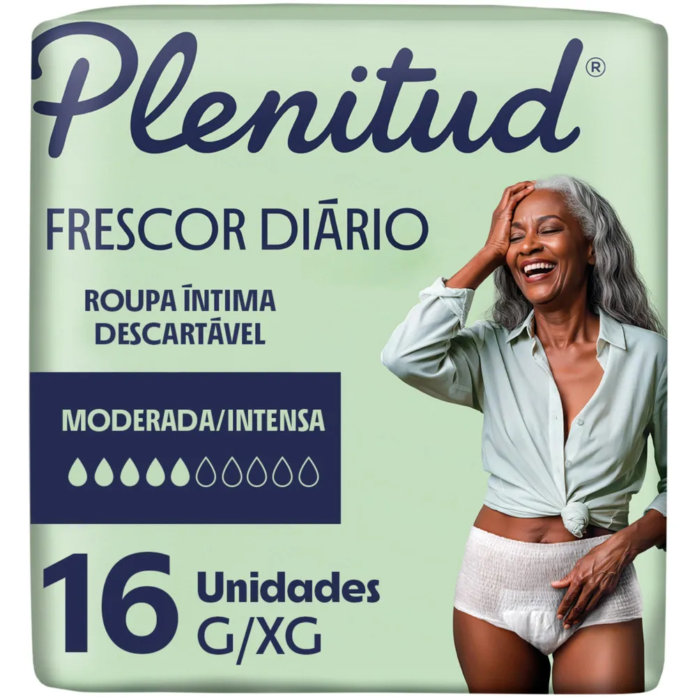 Plenitud Frescor Diário Roupa Íntima 2x mais Fresca G/XG - 16 Unidades