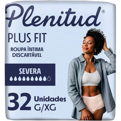 Roupa Íntima Plenitud Plus Fit G/Xg 32 Unidades - Plenitud