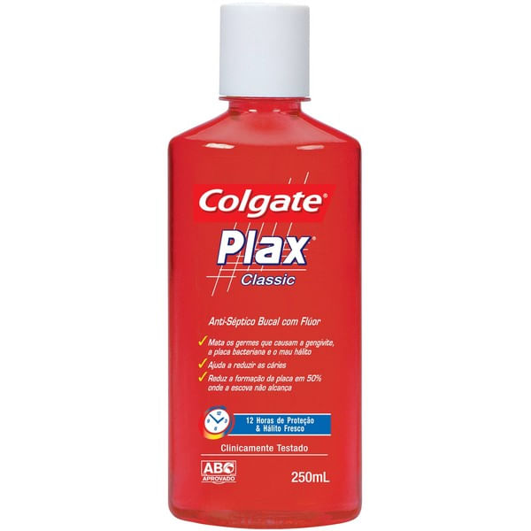 Enxag Bucal Plax Classic 250Ml - Colgate Plax Classic