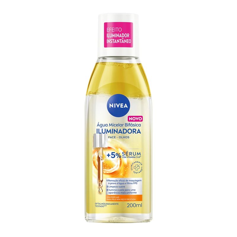 AGUA MICELAR NIVEA BIFASICA ILUM 200ML