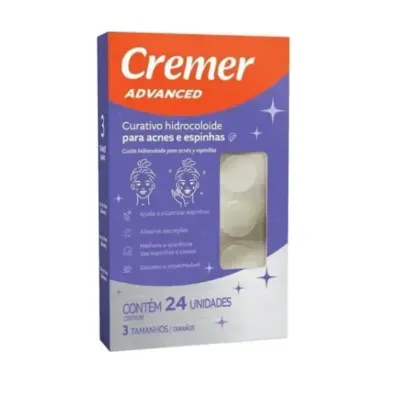 Curativo Hidrocoloide para Acne Cremer 24 Unidades