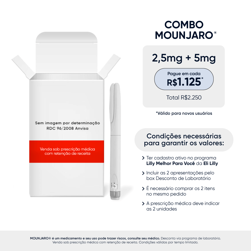 Mounjaro 2,5mg Tirzepatida - 4 Doses Injetáveis