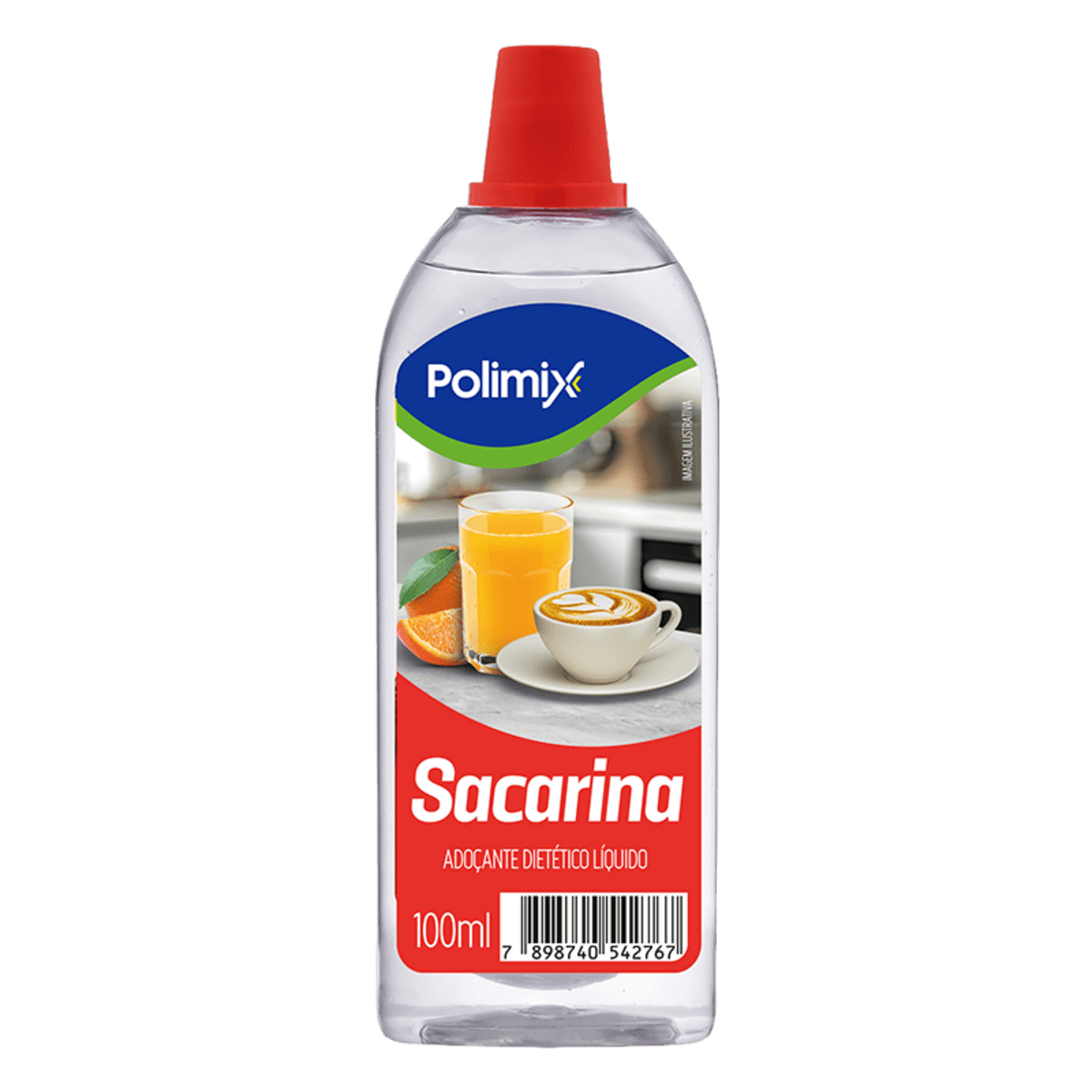 Adoçante Dietético Líquido Sacarina 100ml Polimix