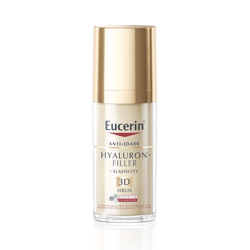 EUCERIN 3D Sérum Facial Anti-idade Firmador 30ml, Elasticity, Pele Madura, Hyaluron-Filler, Ácido Hialurônico, Antirrugas