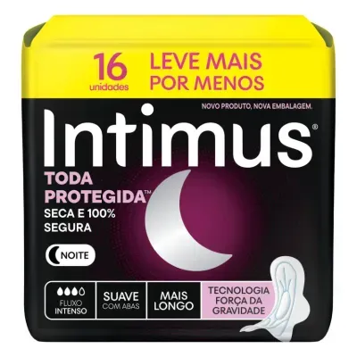 Absorvente Noturno Suave com Abas 16 Unidades Intimus