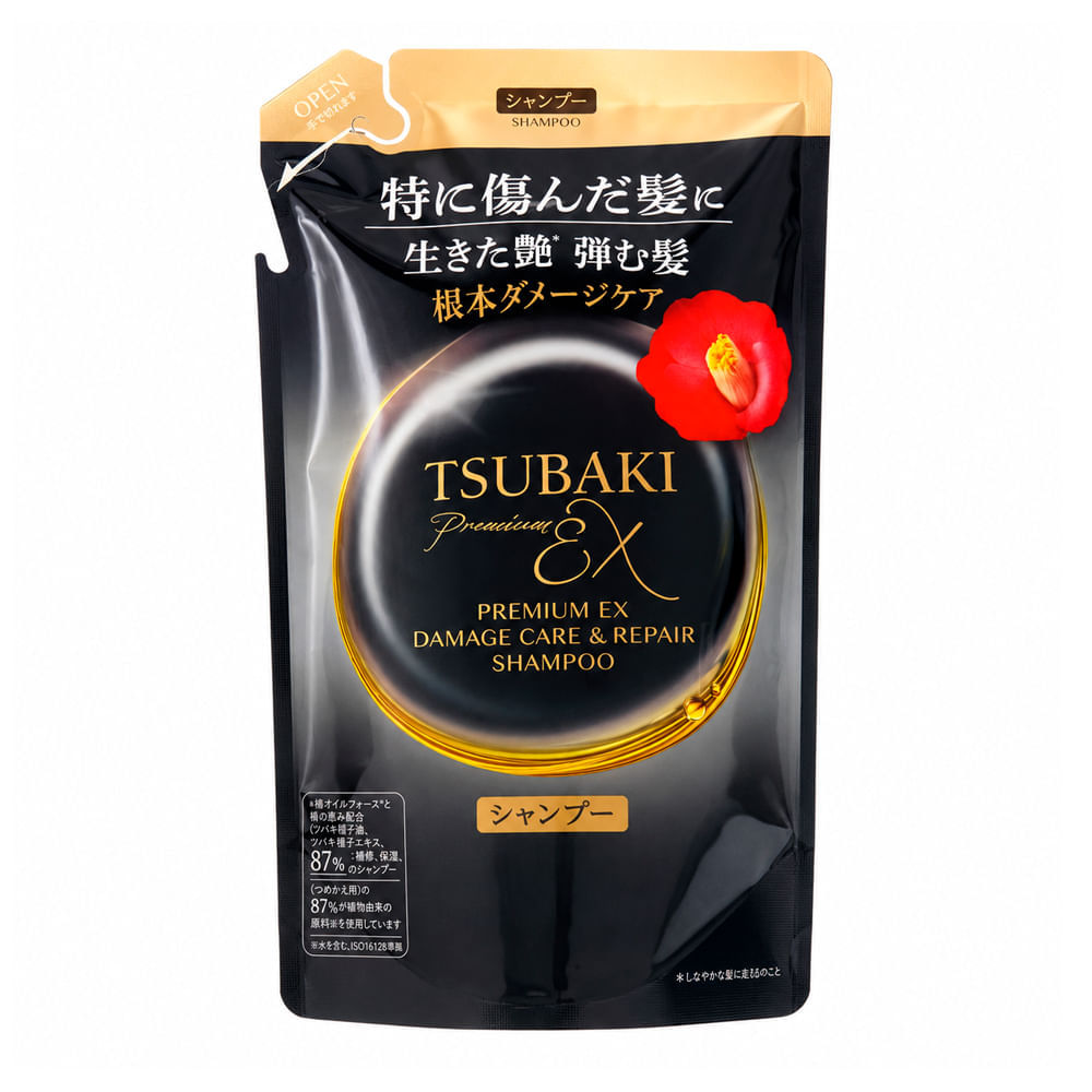 Tsubaki Premium EX Damage Care & Repair - Refil de Shampoo 300ml — Tsubaki Premium EX Damage Care & Repair - Refil de Shampoo 300ml 300ml