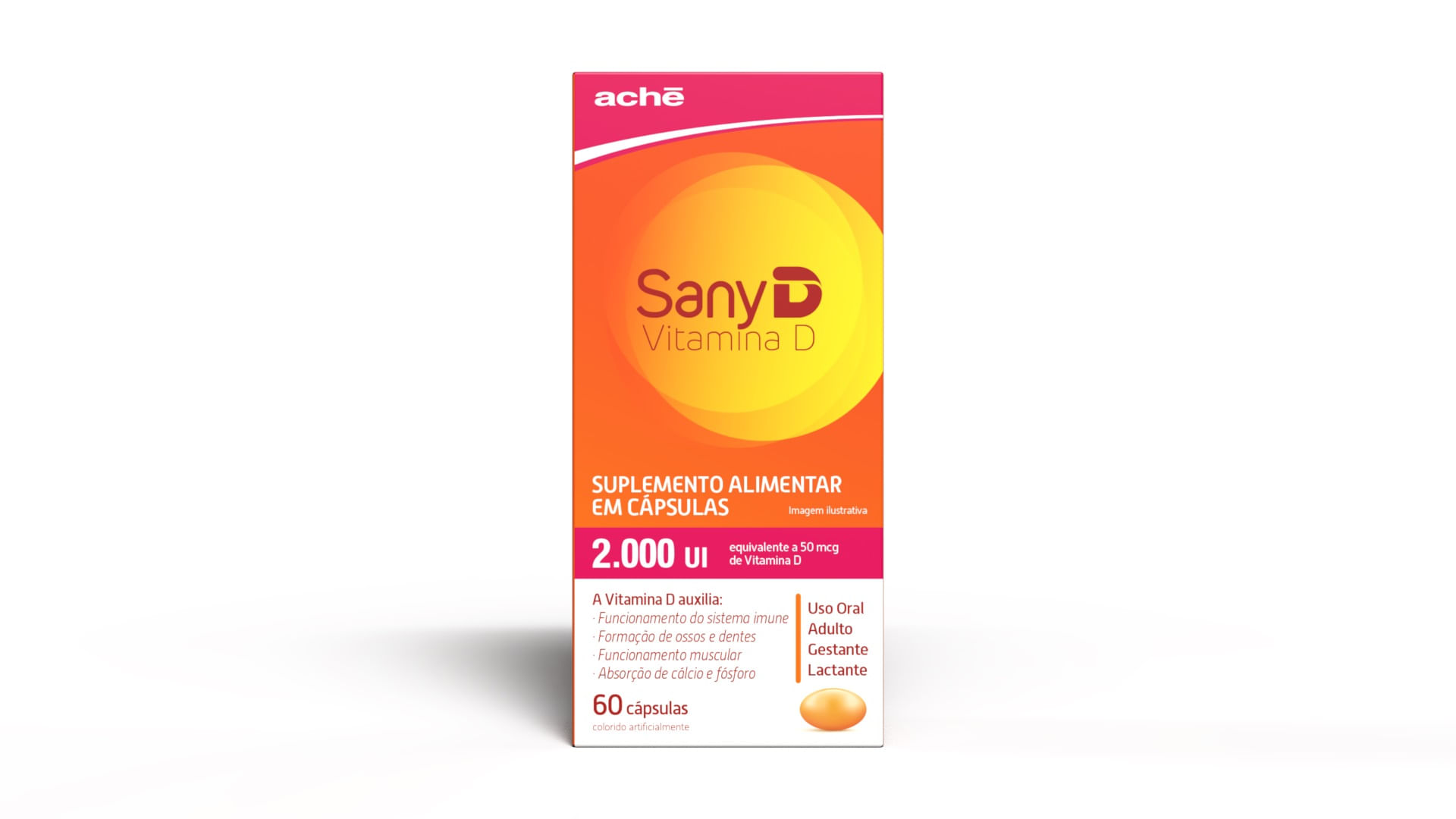 Sany D Vitamina D Colecalciferol 2.000UI - 60 Cápsulas