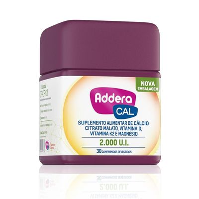 Vitamina Addera Cal 2000UI - 30 Comprimidos Revestidos